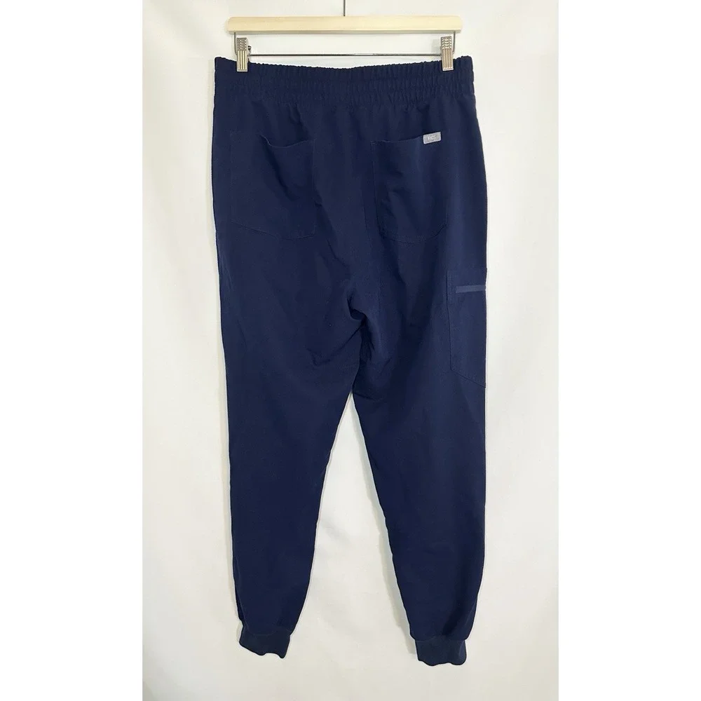 FIGS Women's LARGE Zamora Jogger Scrub Pants Navy Blue‎ Technical Collection